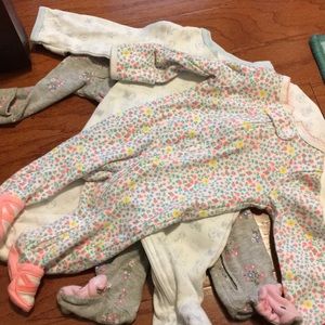 NB lot EUC carters cotton sleep and play
